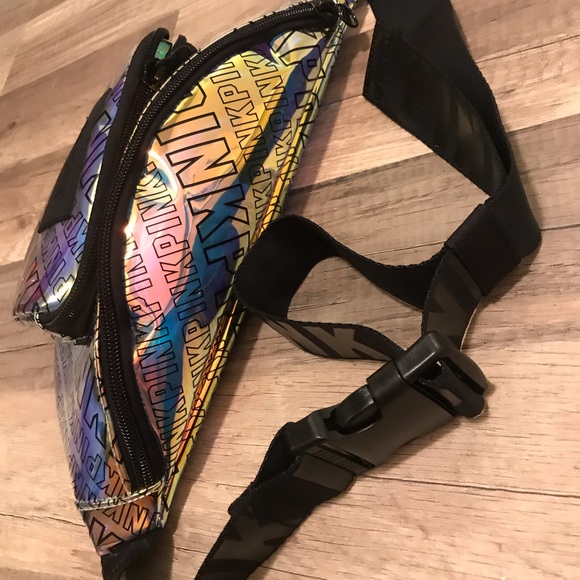 LAST 1 🔥 VS PINK iridescent Bum Bag Logo Fanny - Picture 3 of 6